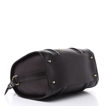 Burberry Grainy Calfskin Medium Alchester Bowling Bag Dark Chocolate 4 of 16
