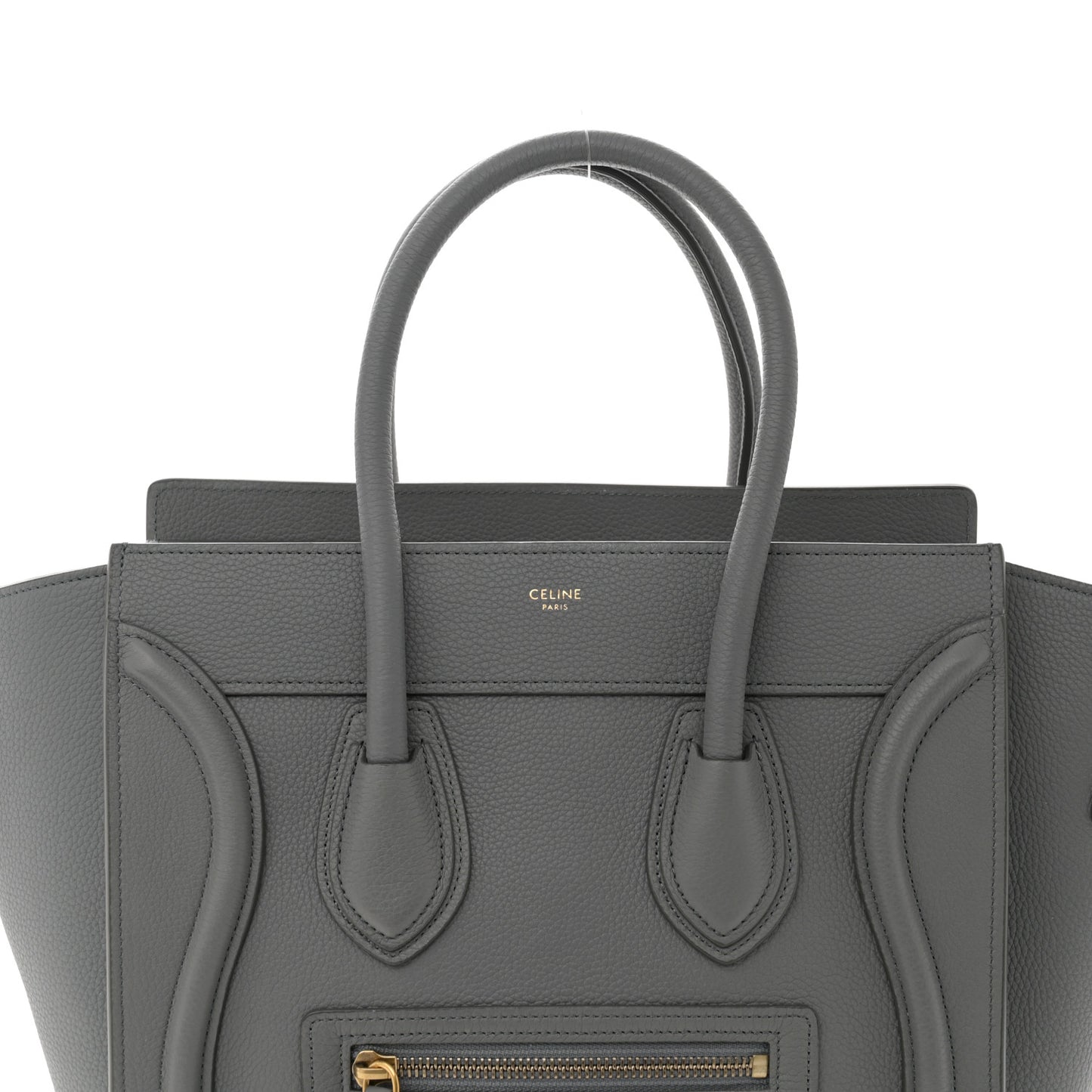 Baby Drummed Calfskin Micro Luggage Kohl