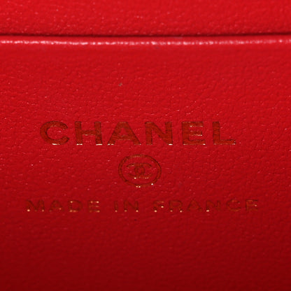 Chanel Caviar Quilted Sweetheart Vanity Case Dark Red 6 of 10