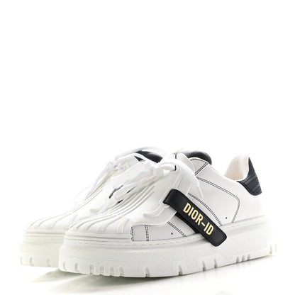 Christian Dior Calfskin Bi-Color Dior-ID Platform Sneakers 35.5 White Deep Blue 3 of 8