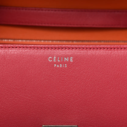 Celine Goatskin Medium Classic Box Flap Bag Dark Pink 8 of 9
