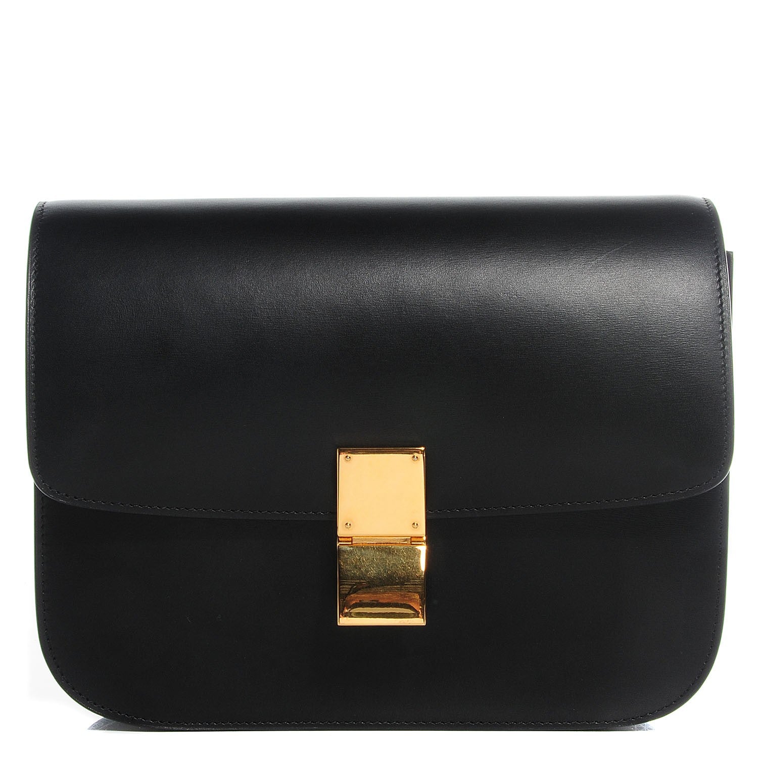 Celine Box Calfskin Medium Classic Box Flap Bag Black 1 of 10