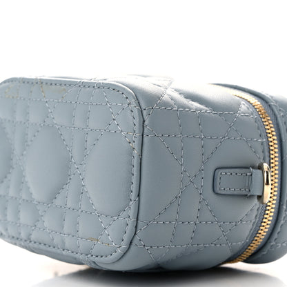Christian Dior Lambskin Cannage Micro Lady Dior Vanity Case Cloud Blue 9 of 10