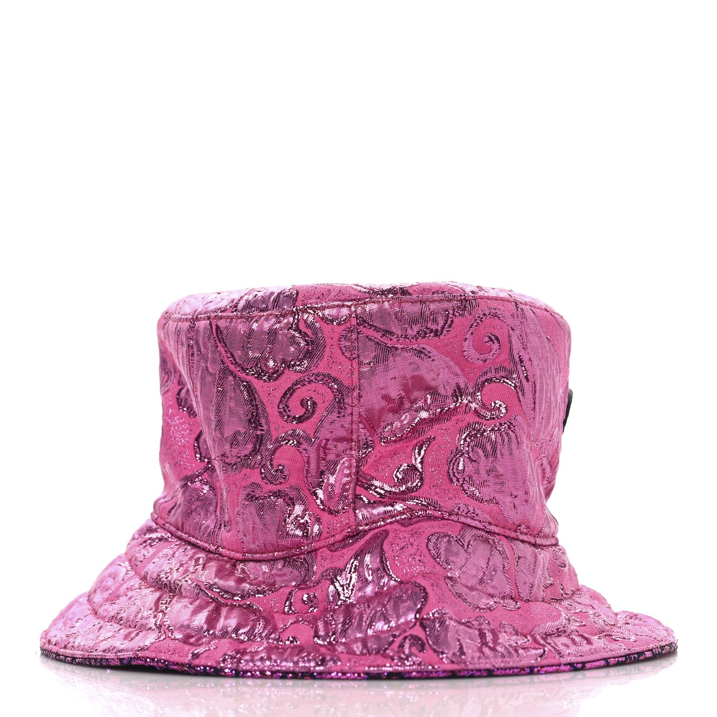 Canvas Lame GG Monogram Reversible Bucket Hat S Fuxia Pink