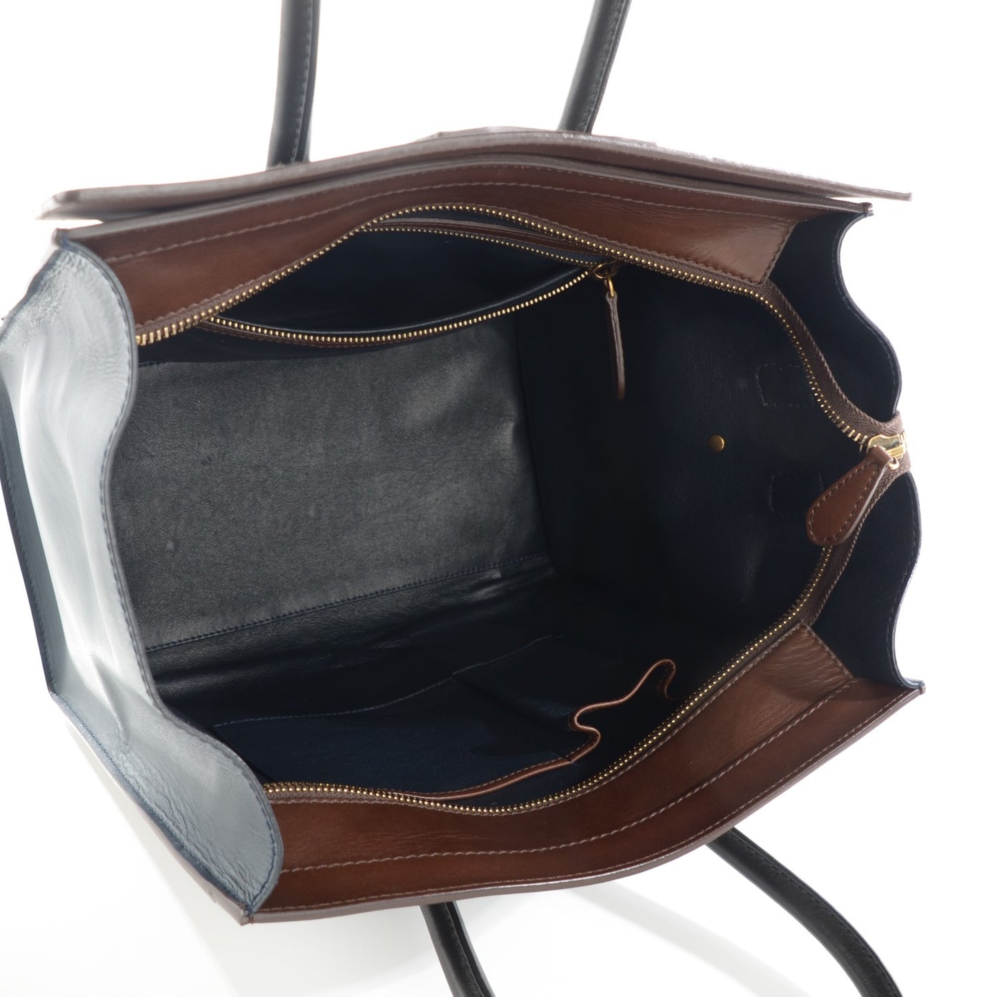 Smooth Calfskin Mini Tri-Color Luggage Navy