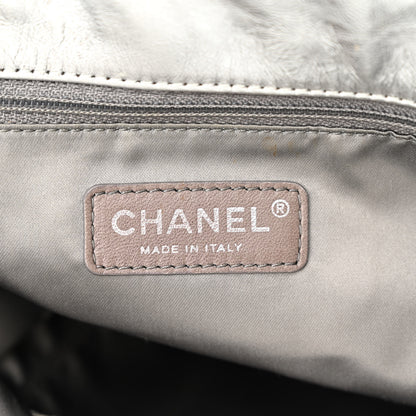 Chanel Metallic Perforated Lambskin Hollywood Hobo Silver 5 of 11