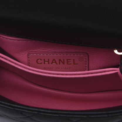 Chanel Goatskin Quilted Rainbow Extra Mini Coco Handle Flap Black 8 of 18