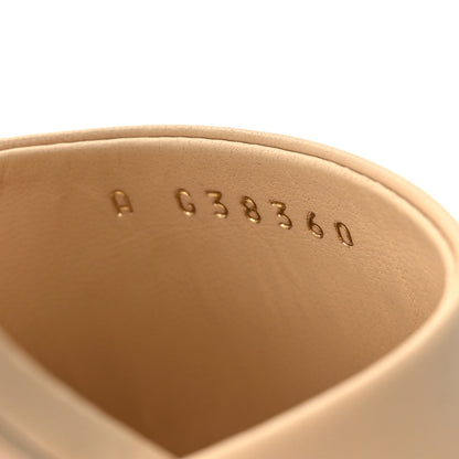 Chanel Lambskin Pearl CC Sandals 36 Beige 9 of 10