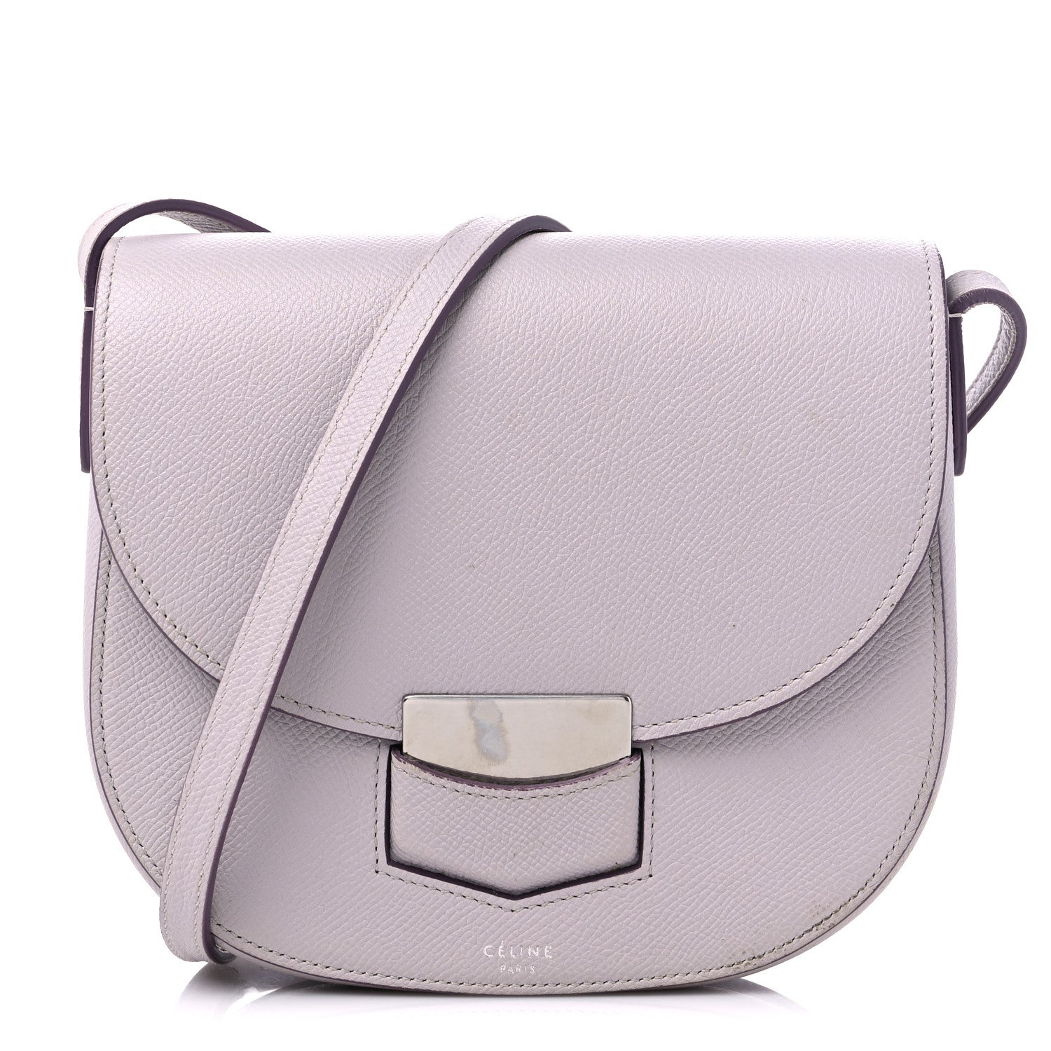 Celine Grained Calfskin Small Trotteur Ballerina 1 of 10