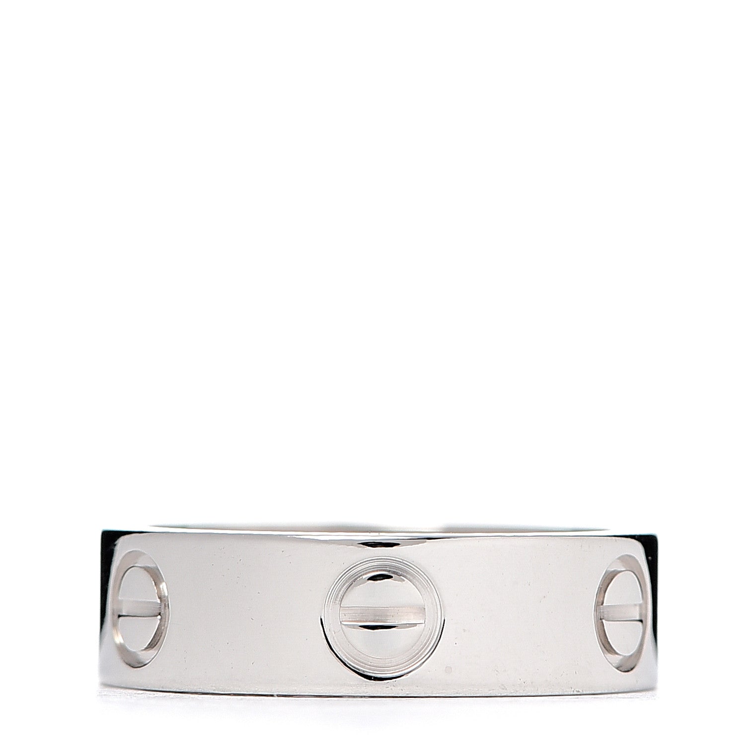 Cartier 18K White Gold 5.5mm LOVE Ring 51 5.75 1 of 4