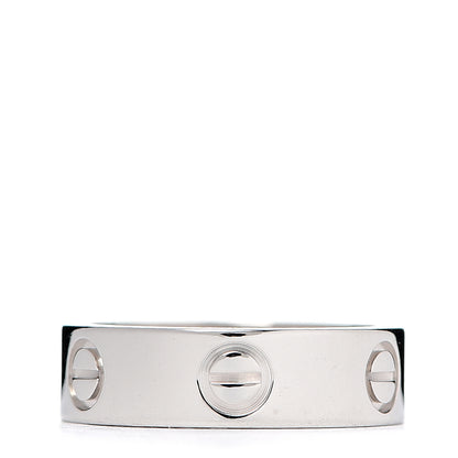 Cartier 18K White Gold 5.5mm LOVE Ring 51 5.75 1 of 4