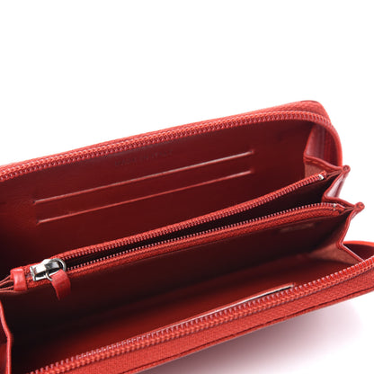 Chanel Caviar Quilted Small Boy Zip Around Wallet Dark Red 5 of 8