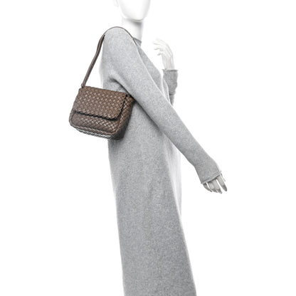 Bottega Veneta Nappa Intrecciato Mini Cobble Shoulder Bag Taupe Grey 2 of 10