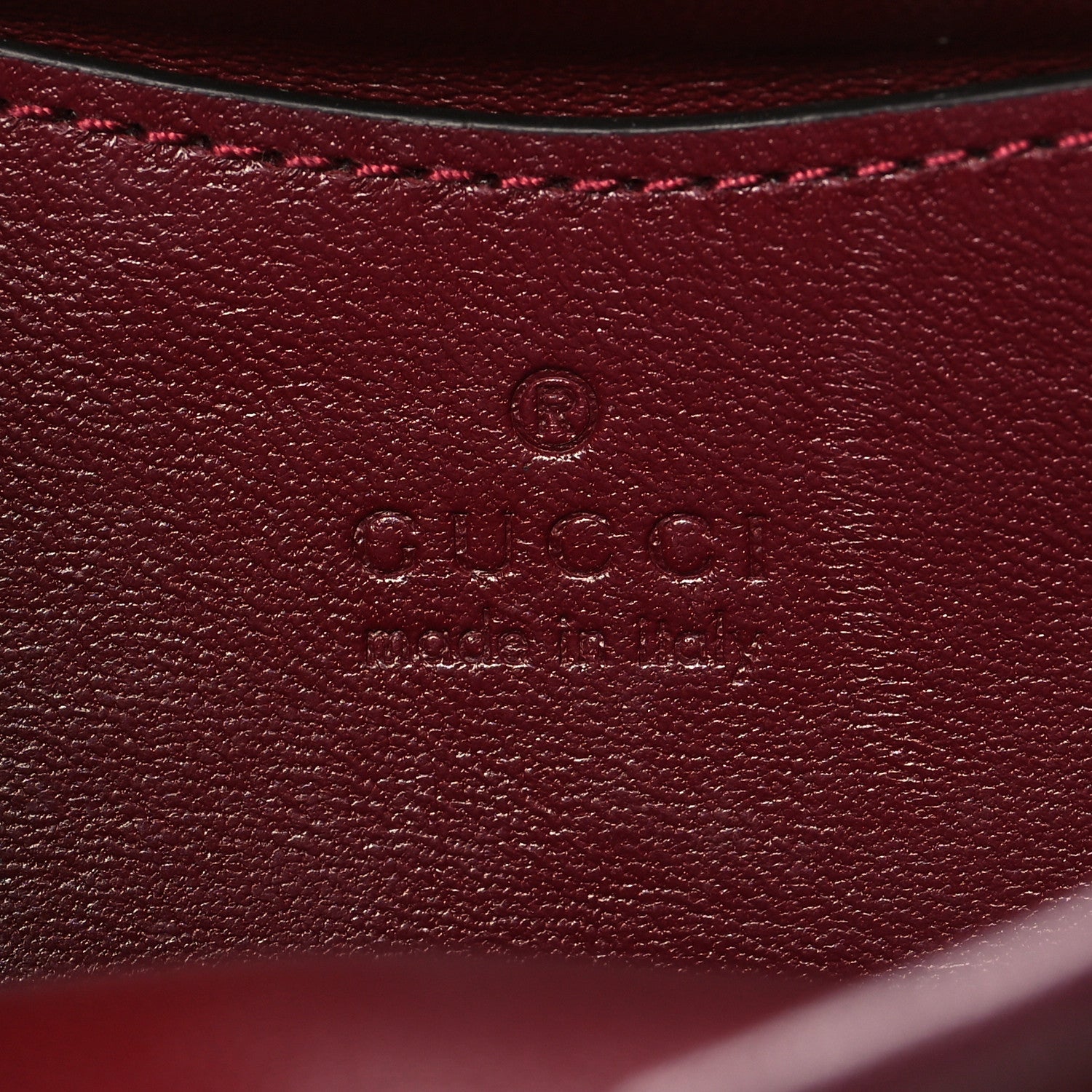 Gucci Lambskin Embossed Mini GG Milano Top Handle Shoulder Bag Rosso Ancora 6 of 10