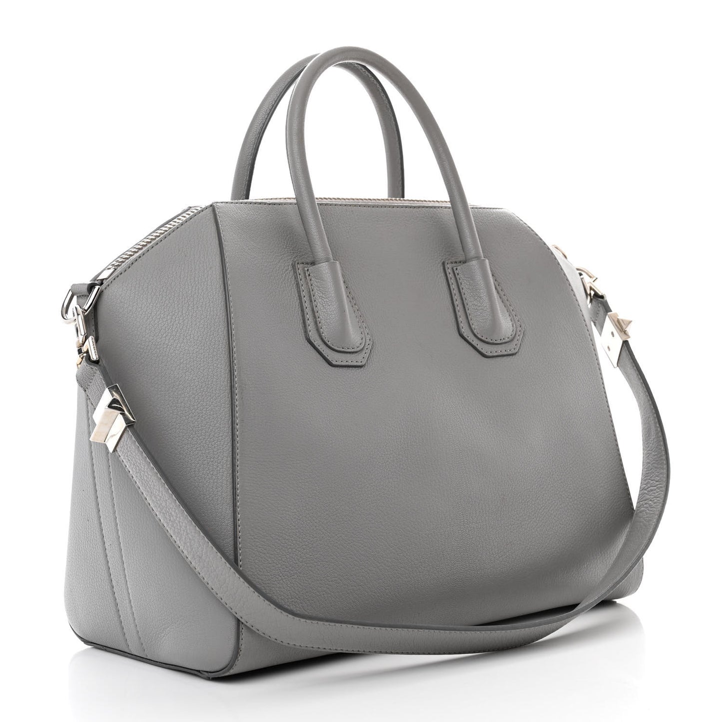 Sugar Goatskin Medium Antigona Pearl Grey