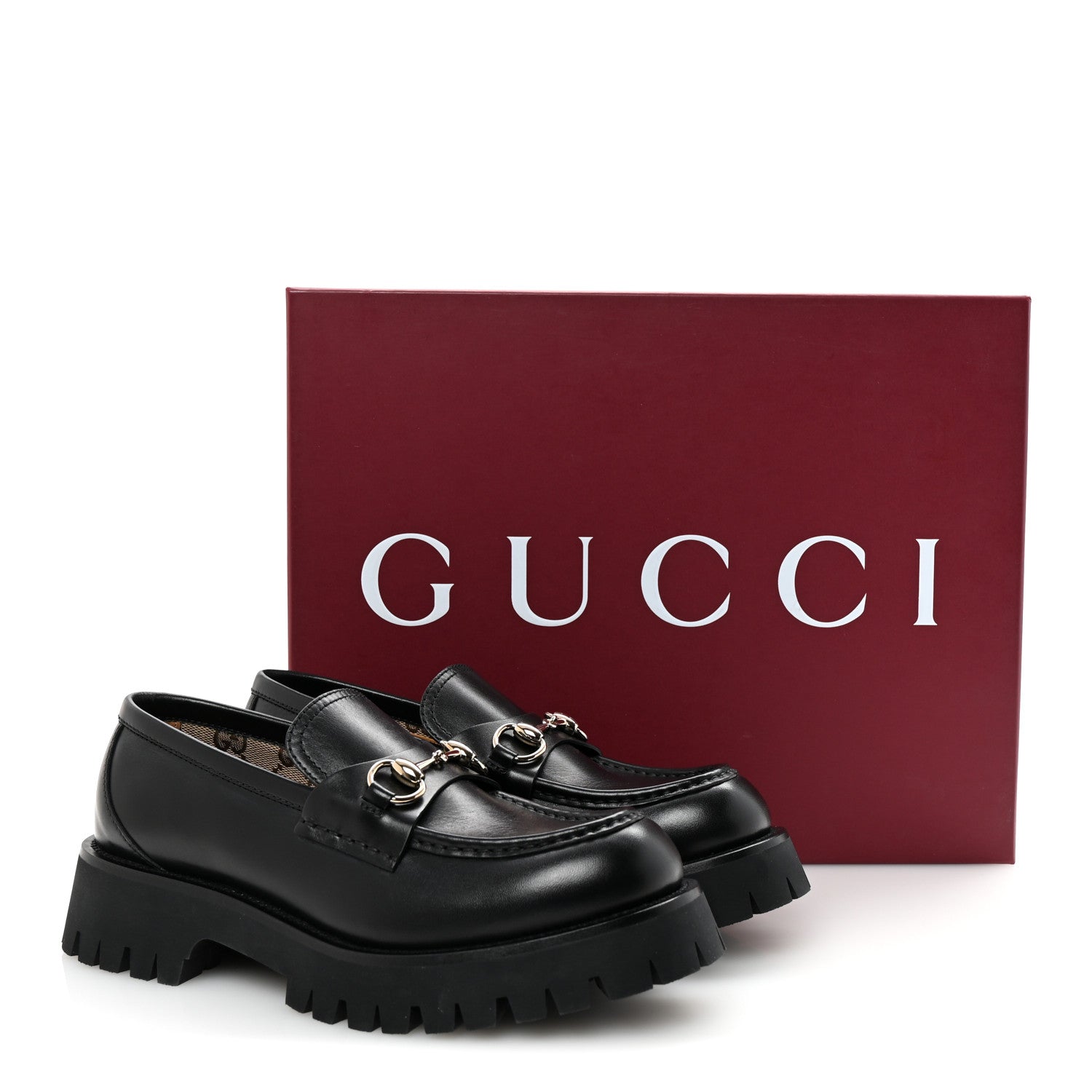 Gucci Real Betis Glamour Calfskin Horsebit Womens Mocassin Loafers 39 Black 10 of 10