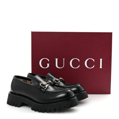 Gucci Real Betis Glamour Calfskin Horsebit Womens Mocassin Loafers 39 Black 10 of 10