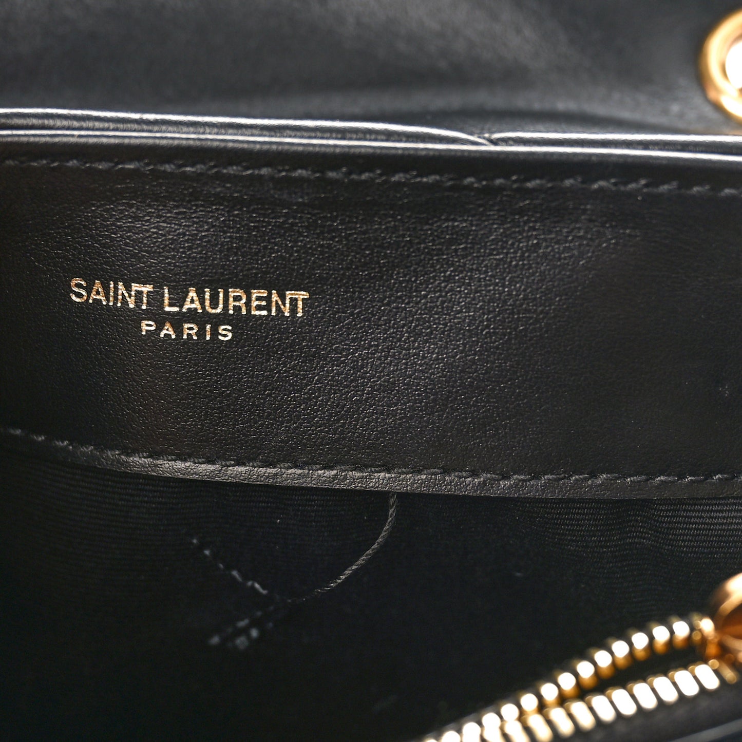 Calfskin Y Quilted Monogram Small Loulou Chain Satchel Black