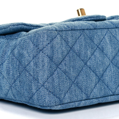 Chanel Denim Quilted Mini Pearl Crush Flap Blue 8 of 9