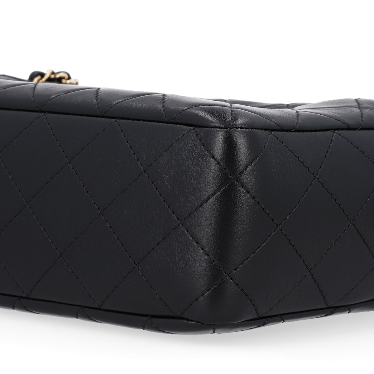 Lambskin Quilted Camerissimo Camera Case Black