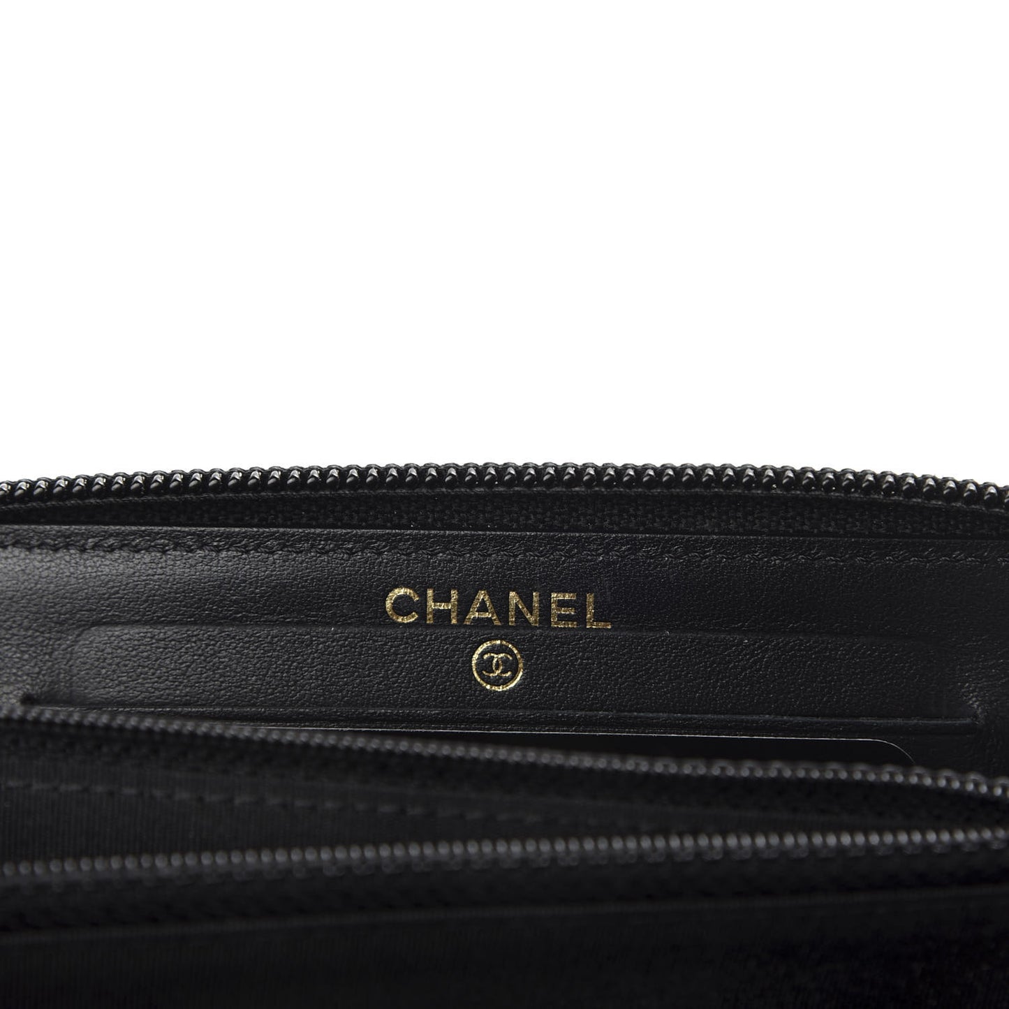 Lambskin Quilted Small Boy Zip Around Wallet Black