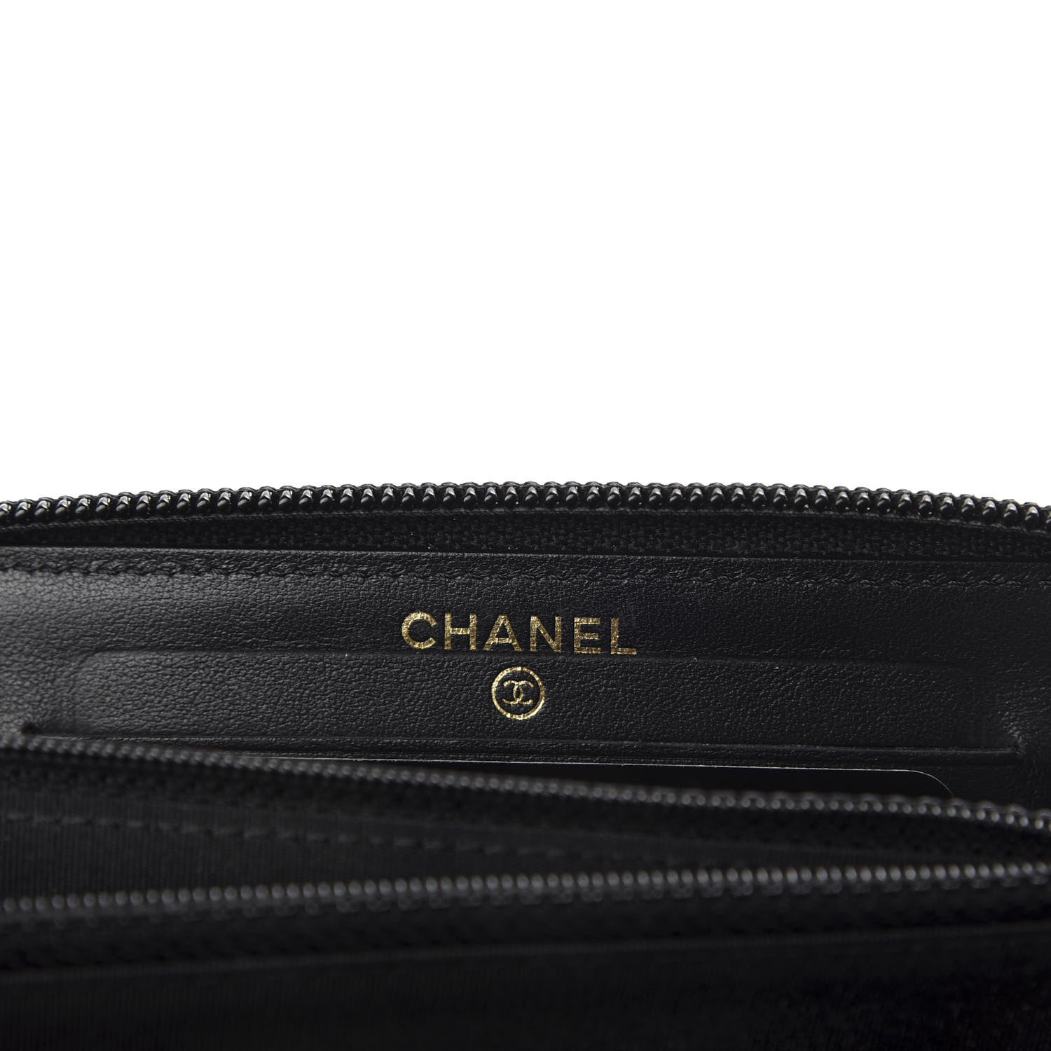 Chanel Lambskin Quilted Small Boy Zip Around Wallet Black 6 of 9