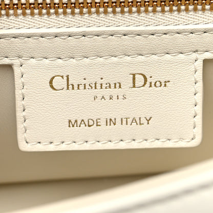 Christian Dior Calfskin Star Motif Macrocannage Mini Caro Bag Latte 6 of 10