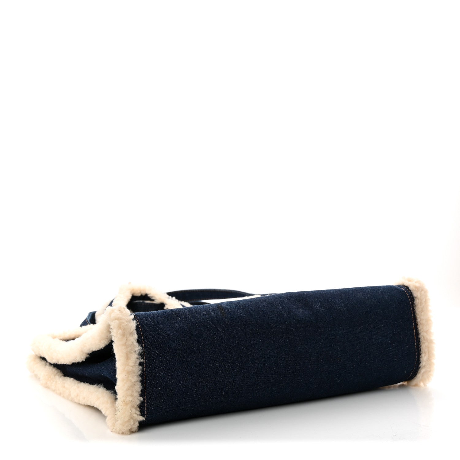 Telfar X UGG Denim Shearling Medium Shopping Bag Raw Denim 4 of 10