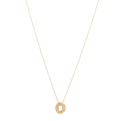Tiffany 18K Yellow Gold Diamond Atlas Pierced Pendant Necklace 1 of 4