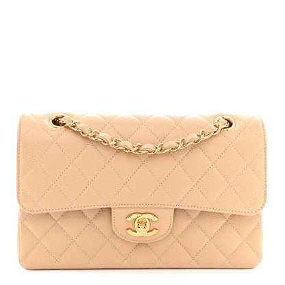 Chanel Caviar Quilted Small Double Flap Beige 1 of 11