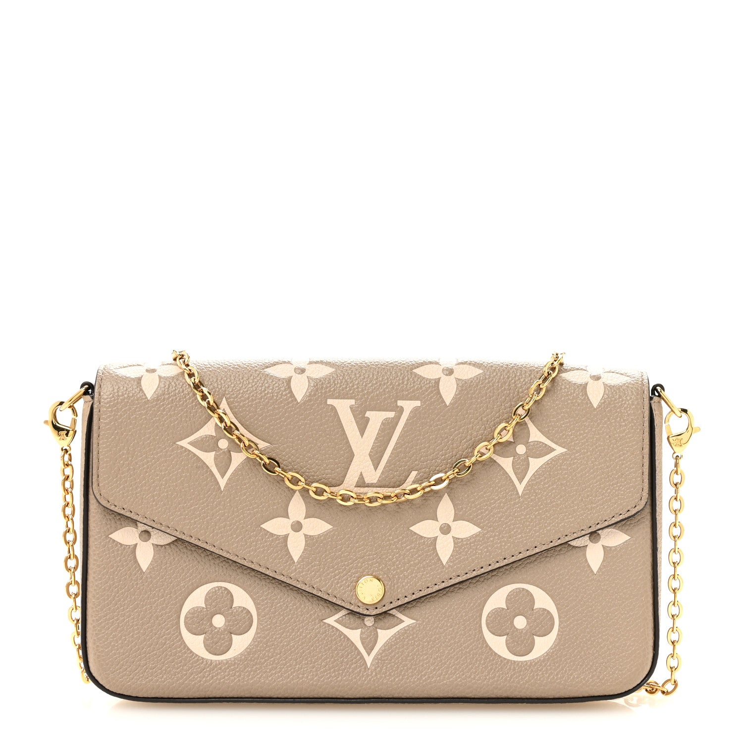 Louis Vuitton Empreinte Monogram Giant Felicie Pochette Tourterelle Creme 1 of 10