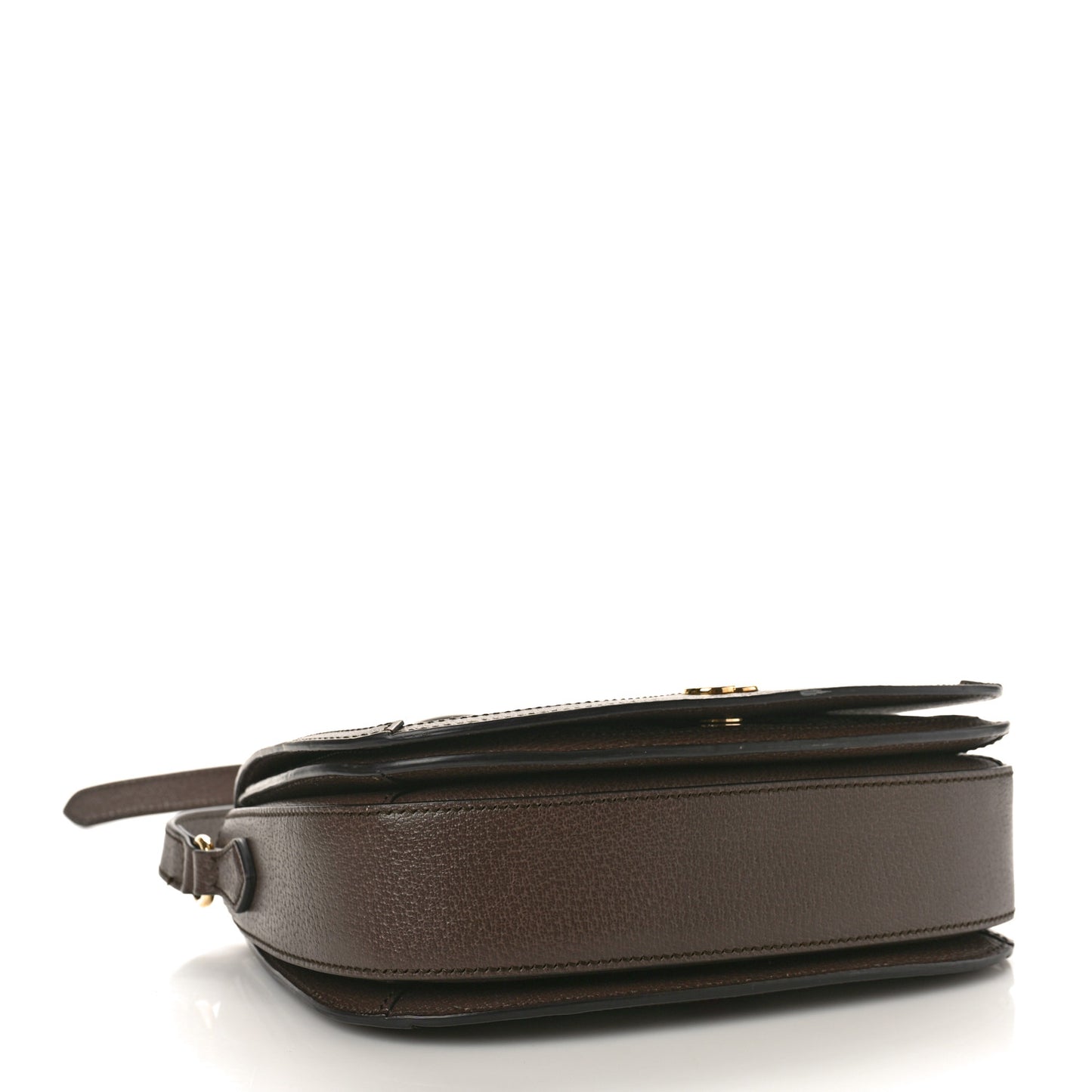 GG Supreme Monogram Web Small Ophidia Flap Messenger Bag Brown