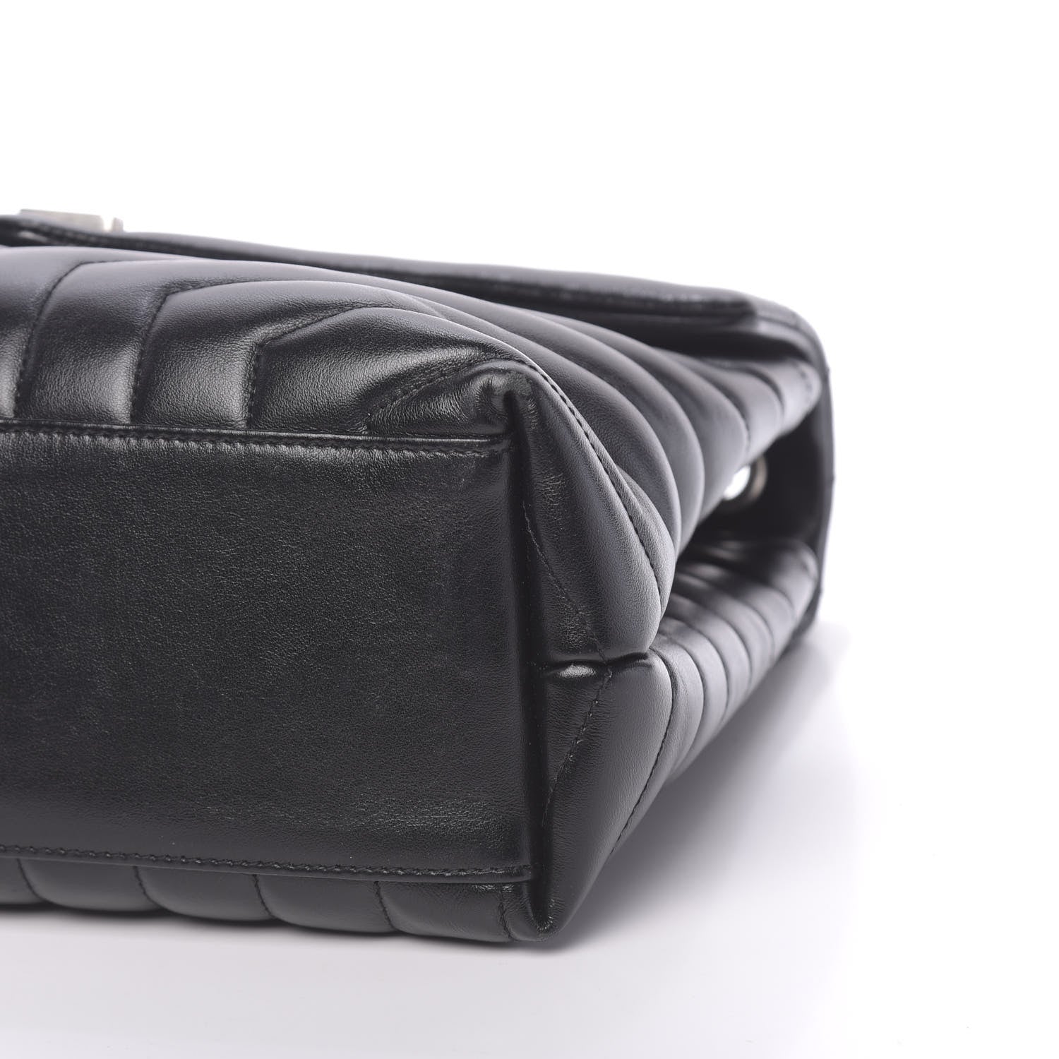 Saint Laurent Calfskin Y Quilted Monogram Medium Loulou Chain Satchel Black 8 of 13
