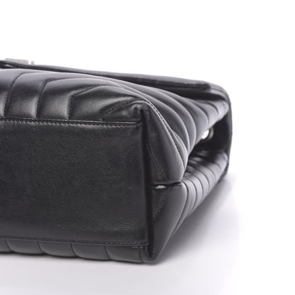 Saint Laurent Calfskin Y Quilted Monogram Medium Loulou Chain Satchel Black 8 of 13