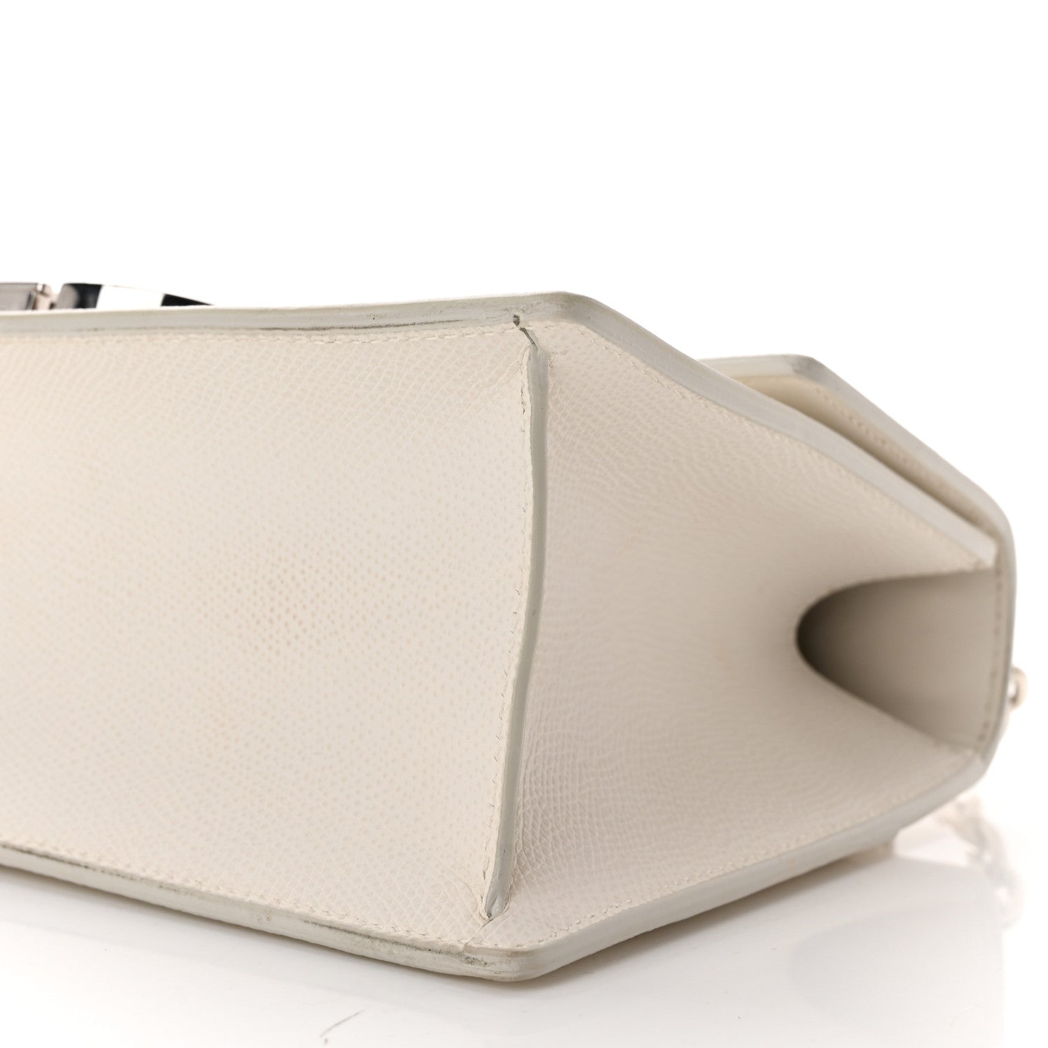 Christian Dior Grained Calfskin 30 Montaigne Chain Flap Bag White 10 of 10