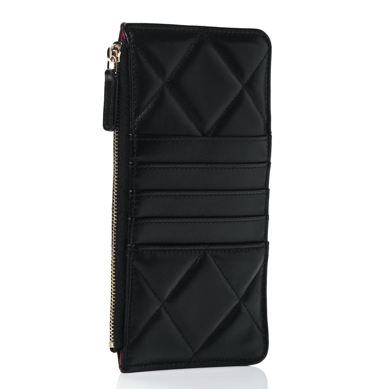 Chanel Goatskin Quilted Chanel 19 Phone and Card Holder Black 2 of 4