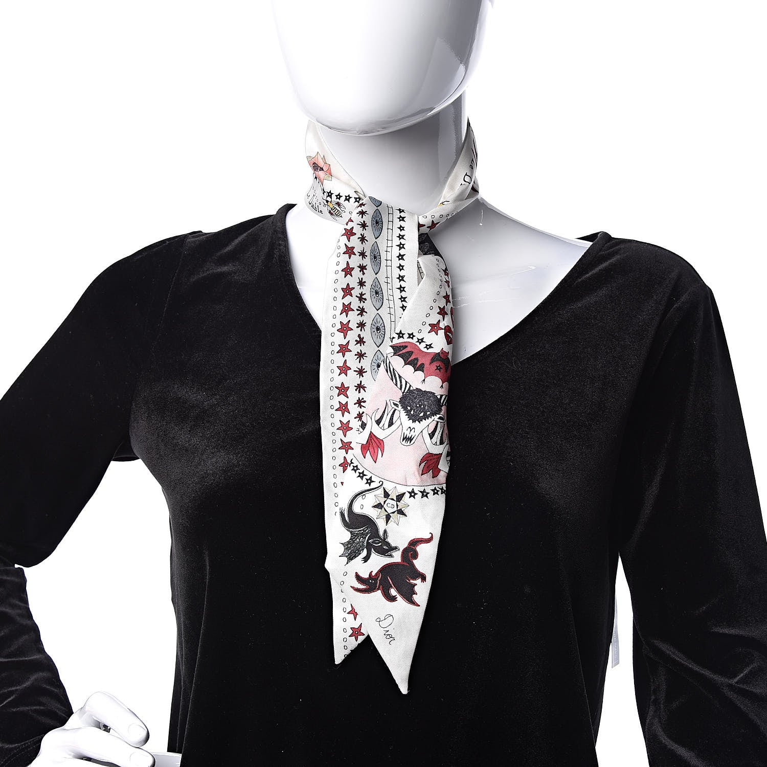 Christian Dior Silk Le Diable Mitzah Scarf 2 of 6