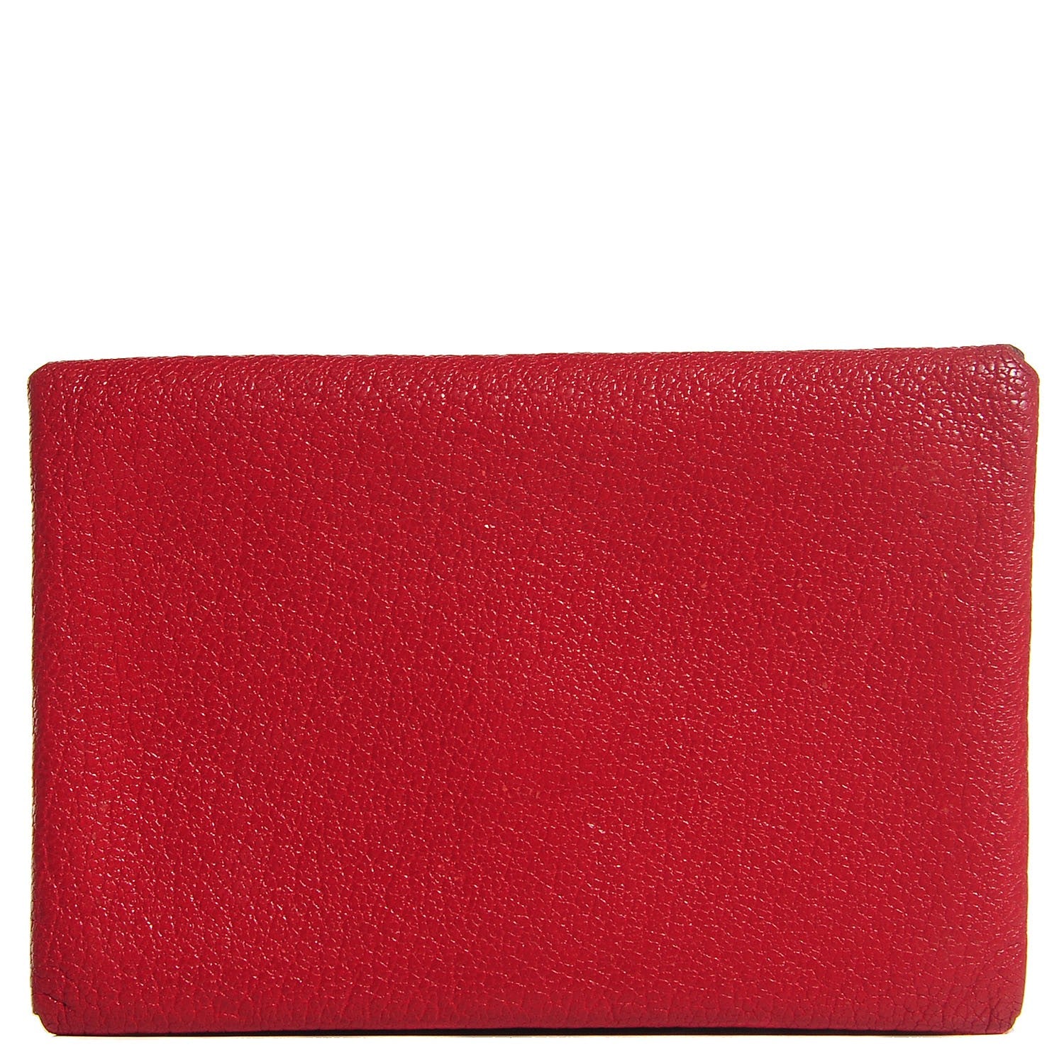Hermes Chevre Mysore Calvi Card Case Rouge Garance 7 of 16