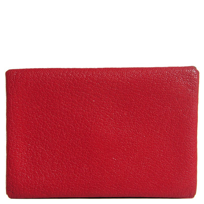Hermes Chevre Mysore Calvi Card Case Rouge Garance 7 of 16