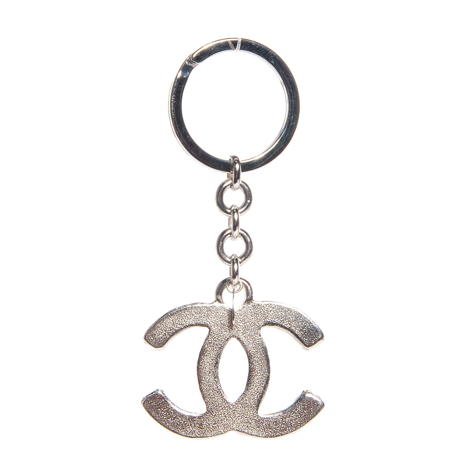 Chanel Crystal CC Key Chain Silver 3 of 5
