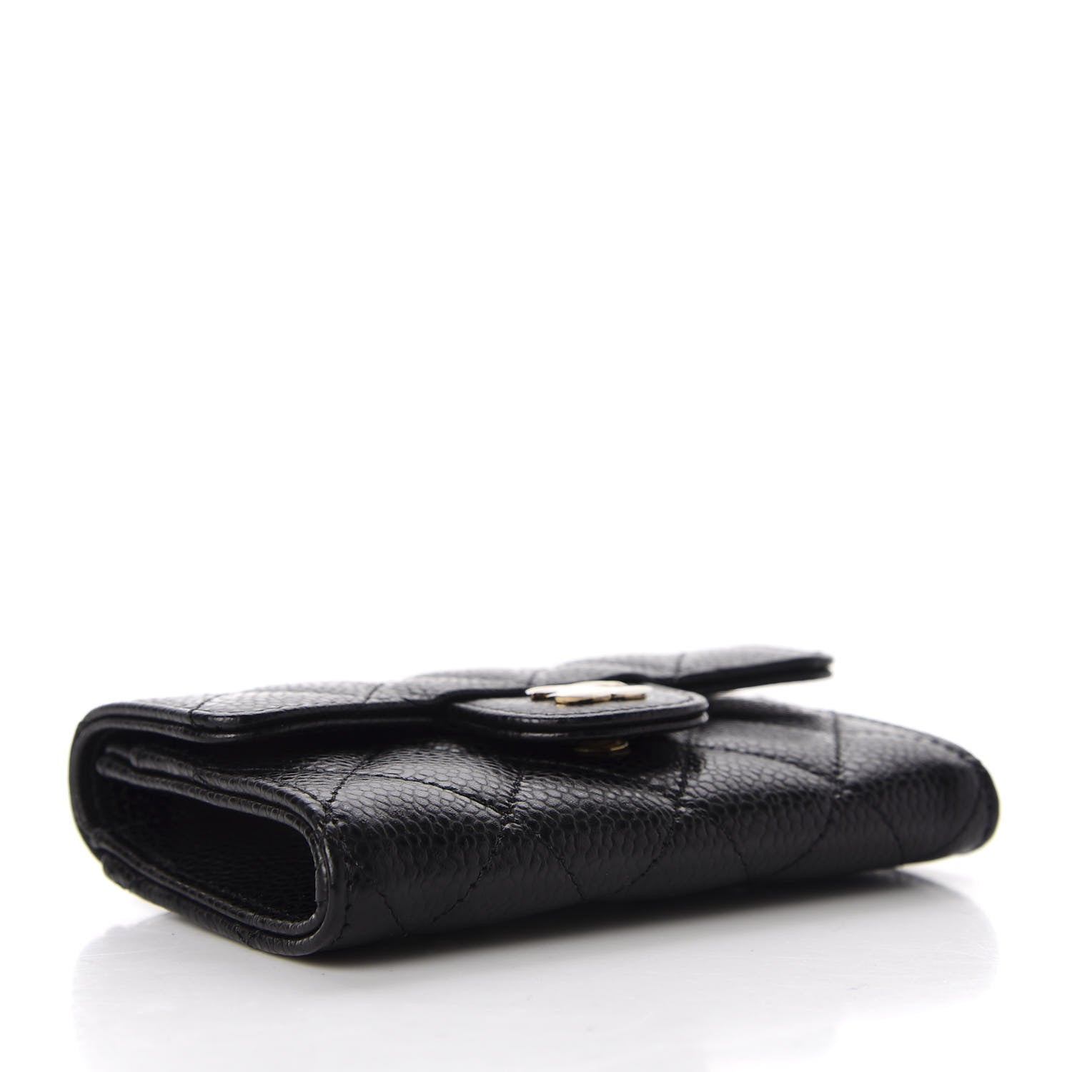 Chanel Caviar Quilted Flap Card Holder Wallet Black 3 of 10