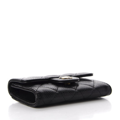 Chanel Caviar Quilted Flap Card Holder Wallet Black 3 of 10