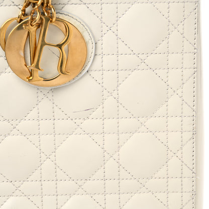 Christian Dior Lambskin Cannage Large Lady Dior White 12 of 15