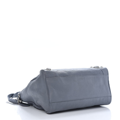 Balenciaga Chevre Silver Metallic Edge Hardware Velo Bleu Acier 5 of 12
