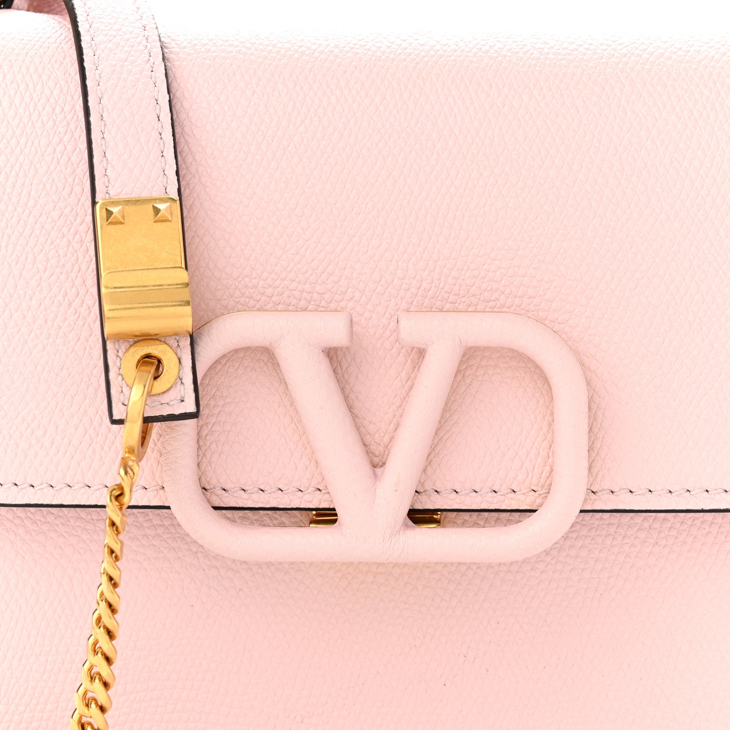 Valentino Garavani Grainy Calfskin Small VSling Shoulder Bag Water Rose 7 of 9