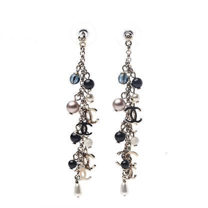 Chanel Pearl CC Chain Drop Earrings Gold 1 of 4