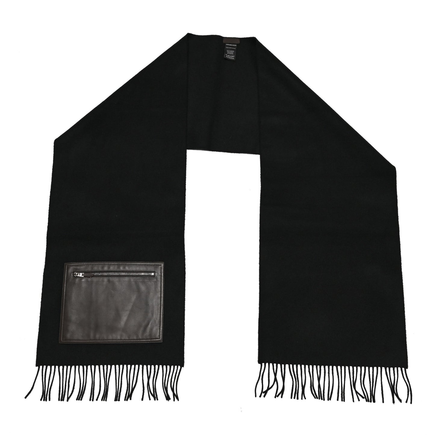 Cashmere Lambskin Pocket Muffler Black