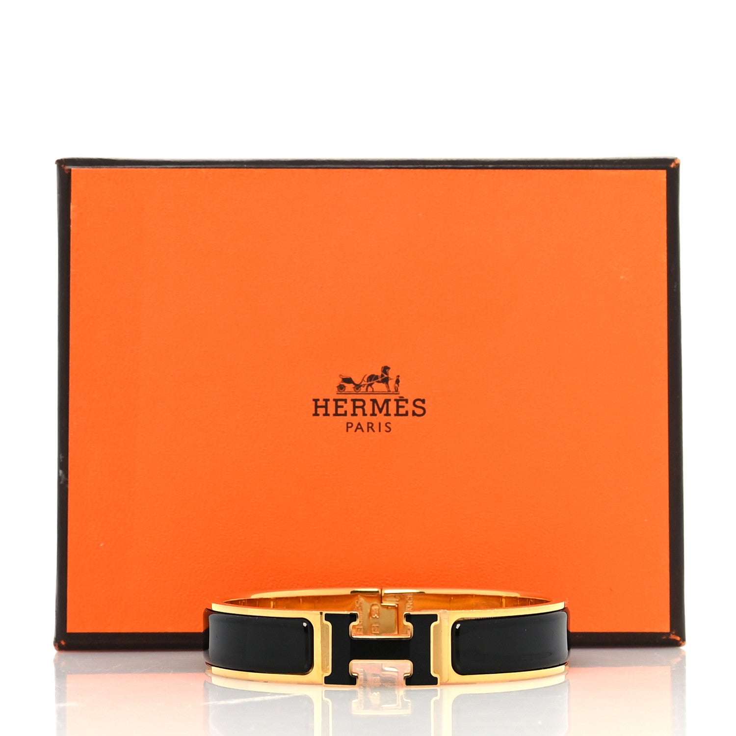 Hermes Enamel Narrow Clic Clac H Bracelet PM Black 7 of 7