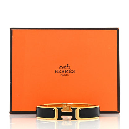 Hermes Enamel Narrow Clic Clac H Bracelet PM Black 7 of 7