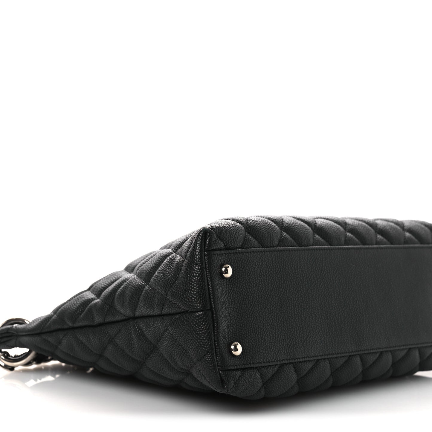 Caviar Quilted Easy Zip Tote Black
